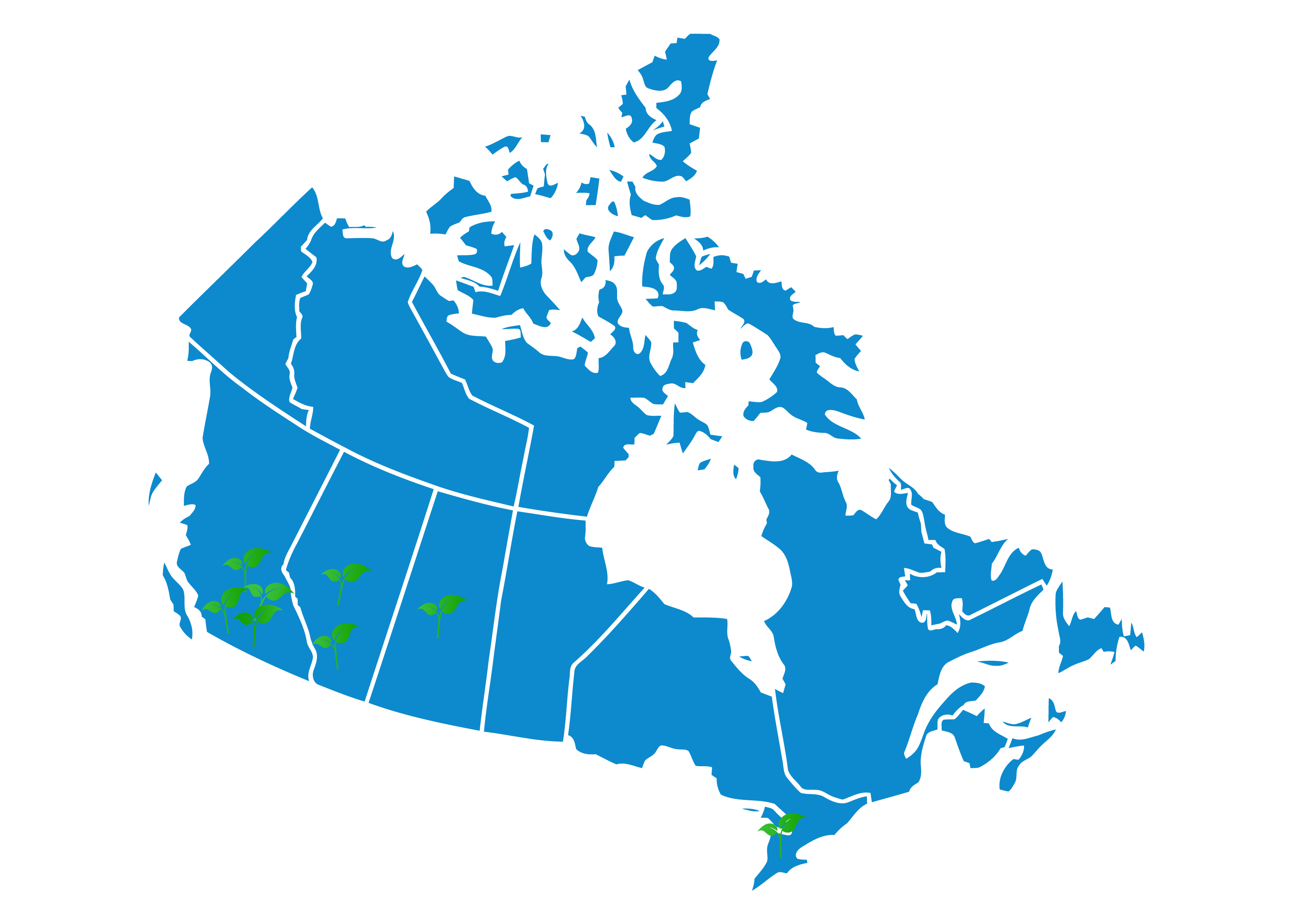 canada-map-8–locations Canada Map with 8 locations